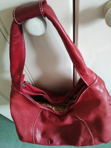 Osprey red real leather - , pouch