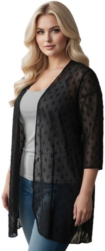 Womens black open front - womens,