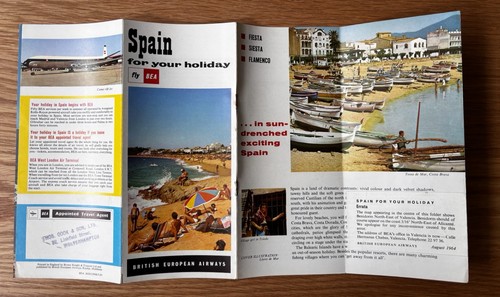 1960s fly bea spain - bea, airline