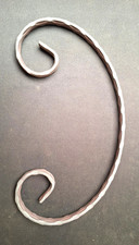 Wrought Iron C Scroll hammered