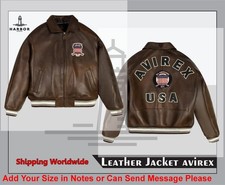 men's avirex leather jacket