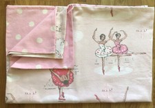 USED 1 Pillowcase Made With Cath Kidston Ballet & Spots Pink Cotton 50cm x 75cm