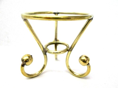 Solid brass crystal ball - ball, stand