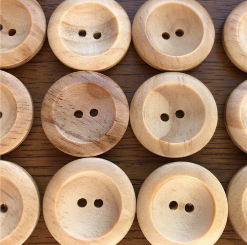 Wooden buttons natural - wooden, wood