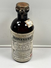 Antique Bovinine Medicine Bottle Apothecary Pharmaceutical Original Label SEALED