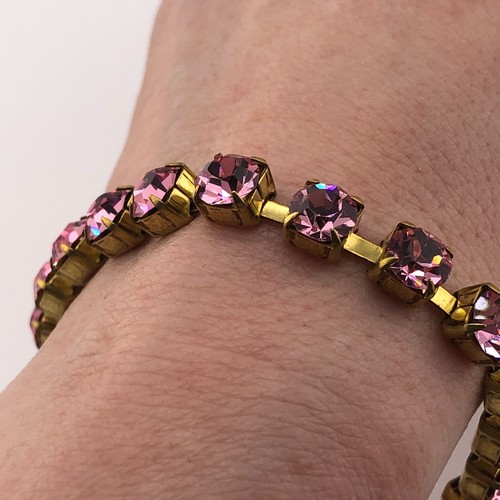 Pink sparkle bracelet gold - sparkle,