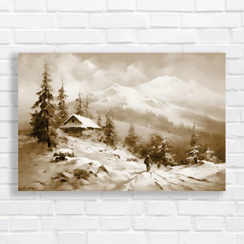 Serene winter landscape sepia - winter,