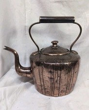 Lovely Large Antique Victorian Copper Kettle Dovetail Construction 1.4kg