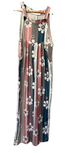 Floral striped dungarees size - floral,