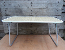 Vintage Retro Original Lightweight Aluminium Folding Camping Picnic Table Prop
