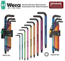Wera Hex-Plus Multi Colour Ball-End Hex Allen Key Metric / Imperial -Choose Size
