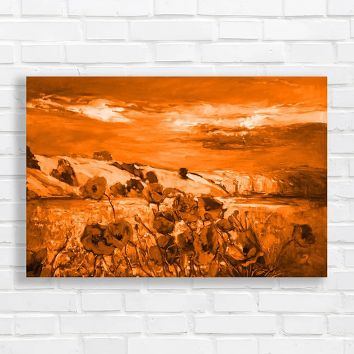 Vibrant poppy field orange - poppy,