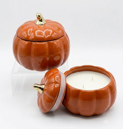 Pumpkin spice scented wax jar - pumpkin,