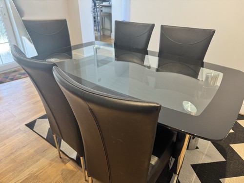 Glass top rectangular black - glass,