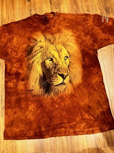 The mountain lion face tie - tie, dye