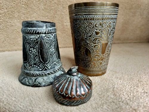 Two antique indian india - india, brass