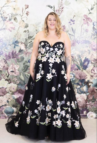Island bridal black floral - island,