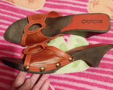 Rodo Wooden High End Sandals for women, Brown, UK size 6, Immaculate