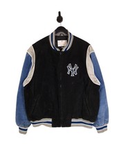 Vintage G-III MLB New York Yankees Leather Suede Varsity Jacket Size XXL