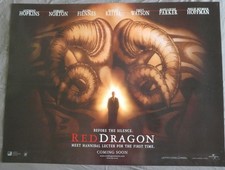 RED DRAGON 2002 RARE ROLLED ANTHONY HOPKINS orig UK tsr. quad poster 40"x30" EX