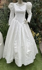 Vintage Wedding Dress gothic Victorian Edwardian  Halloween party XS