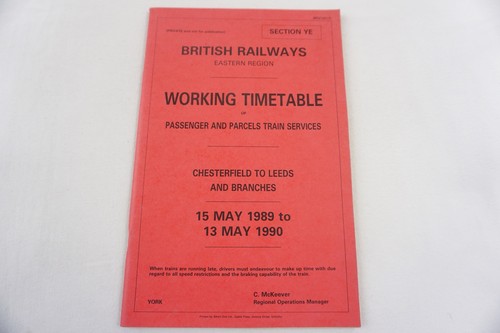 1989 eastern region - 1989, railway