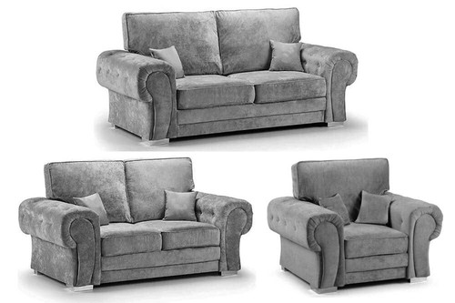 Fabric sofa set grey - sofa, corner