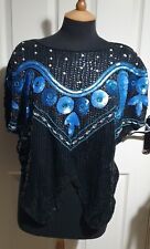 Vintage, Embellished Sequin Top, 1980's Does Gatsby 1920's Style