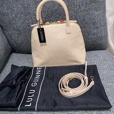 LULU GUINNESS Nude Pink Latte Small Bobbi Tote Bag  Detach. Cross Body Strap New