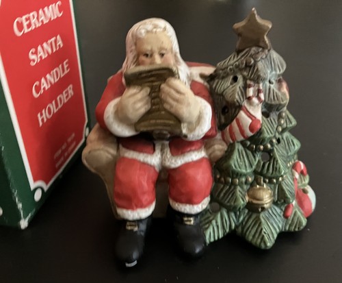 Vintage ceramic santa tea - ceramic,
