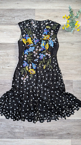 Karen millen black embroidered - karen,