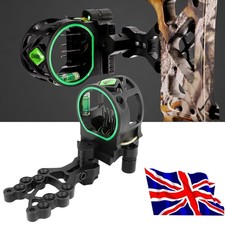 5 Pin Compound Bow Sight .019" Fiber Optic Adjustable Archery Hunting Target
