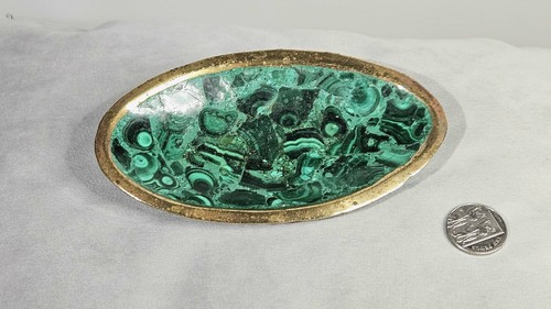 Vintage malachite brass - malachite,,
