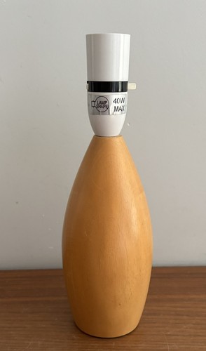 Vintage beech table lamp - beech, 26cm