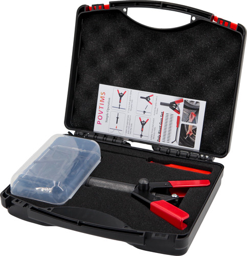 Plastic pot rivet gun hand - rivet,
