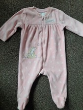 Guess How Much I Love You Baby Girl Pink Fleece Sleepsuit - Aged 12-18 Months 