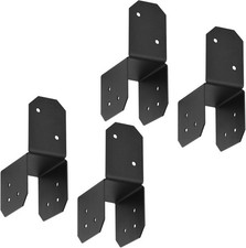 4 Pcs 2X4, 2X6 Black Post Caps