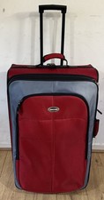 Extra Large Swiss Packs Suitcase 2 Wheels Telescopic Red Silver 76 x 47 x 32