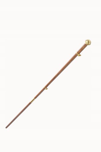 Wooden desk flagpole gold - wooden,