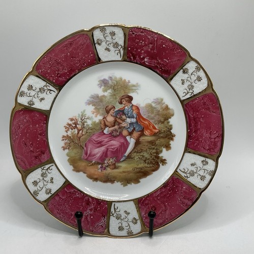 Limoges fragonard the lovers - the,