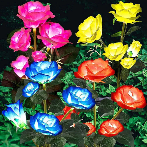 Led solar power rose - led,