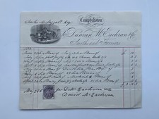 Victorian Billhead 1838 George Vallance Leather & Cloth Breeches Maker & Glover