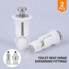 2x Toilet Seat Hinge Bolts Top