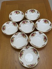 Royal Albert Old Country Roses  Cereal Bowls set of 8 Excellent