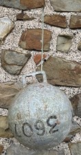 Vintage metal fishing float buoy, Cool Decor Display Prop Rustic