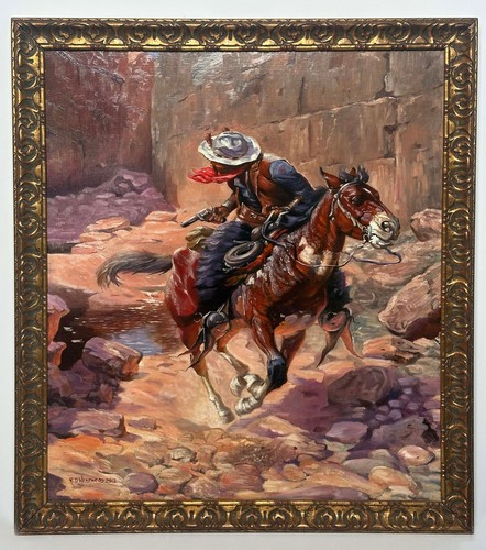 Framed oil painting horse - framed,