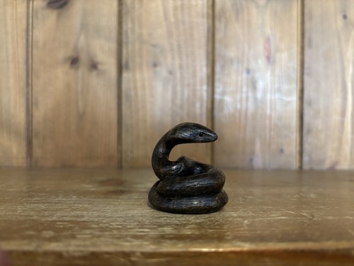 Vintage wooden carved - wooden, snake