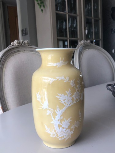 Chinese yellow vase - chinese,