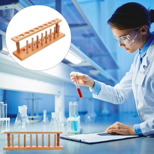 Wood test tube rack - wood,