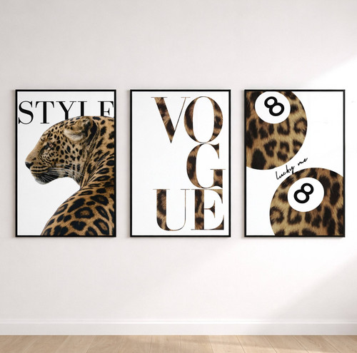 Set luxury leopard - of, wall